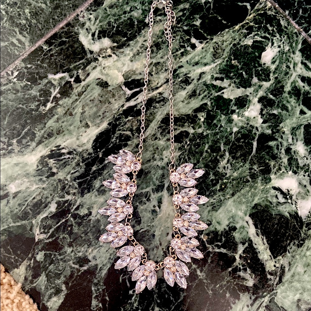 Silver and White Elegant Necklace